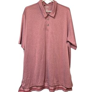 Adidas Heathered Pink Polo Men's Golf Shirt Size XL